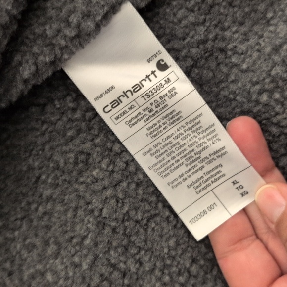 Carhartt Black Fleece-Lined Hoodie Xl - Picture 8 of 14